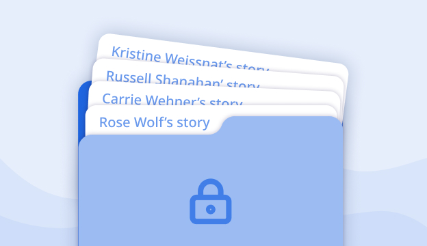 AI-powered drafts graphic AI creating mutliple story drafts like grant application, social meadia post, email newsletter, and donor letter.